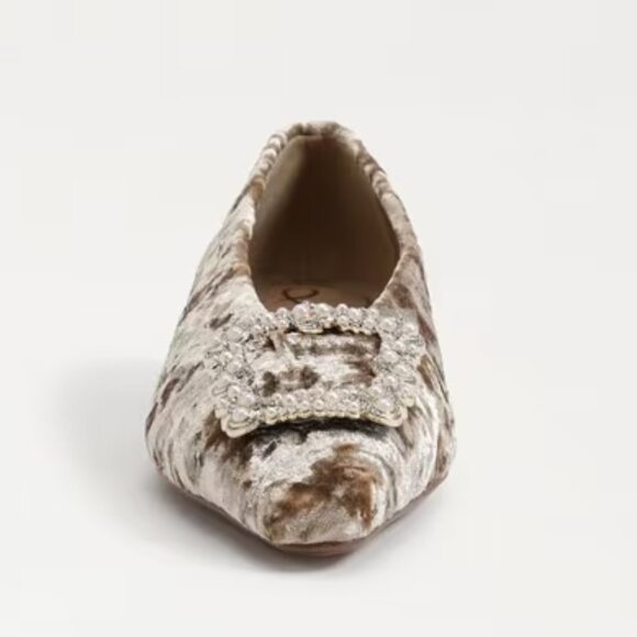 NEW SAM EDELMAN Janina Dress Flats With Ornament Prosecco for women 254 2M4 - Picture 2 of 9